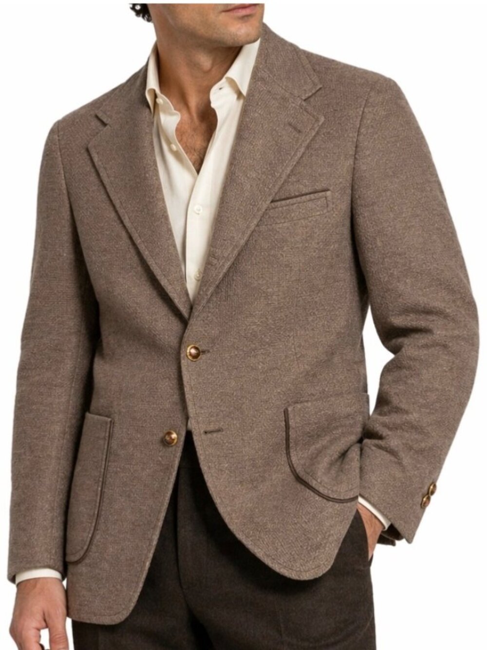 Cesare Larini e Figlio  Jacket Mens 40R Brown Sport Equestrian Academia 80s VTG